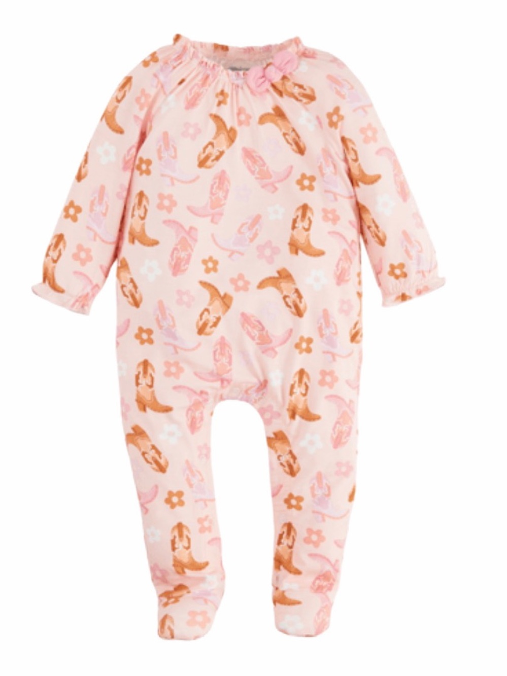 MUD PIE Cowgirl Footed Bamboo Sleeper - 0-3M